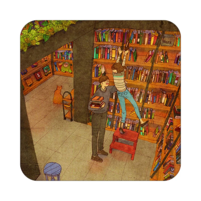 زیر لیوانی کاکتی طرح عاشقانه مدل mg10098