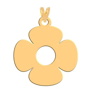 آویز گردنبند طلا 18 عیار زنانه فرشته مدل طرح گل WNL-000204