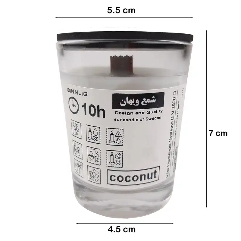 شمع لیوانی ویهان مدل سویا وکس رایحه نارگیل