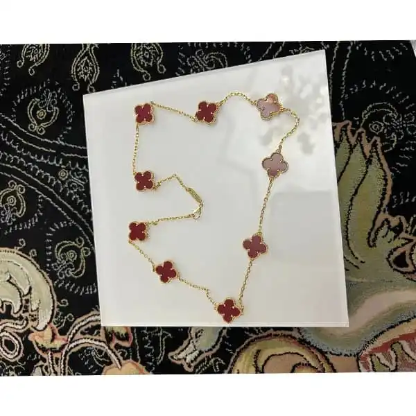 گردنبند زنانه مدل گل دو رو خاص کد 789622