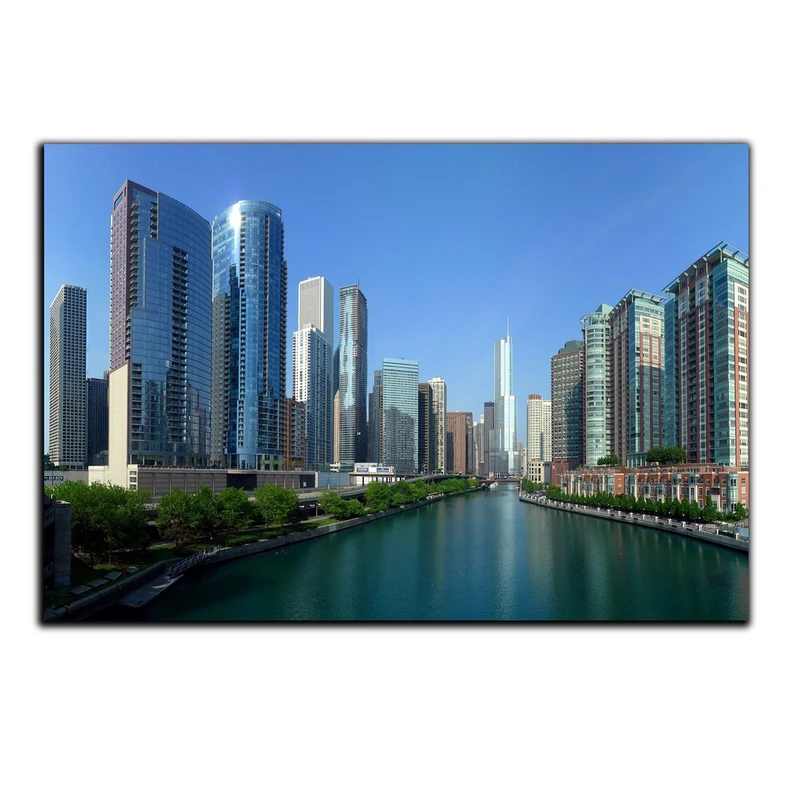 تابلو شاسی بکلیت طرح منظره شهر شیکاگو مدل SH-363