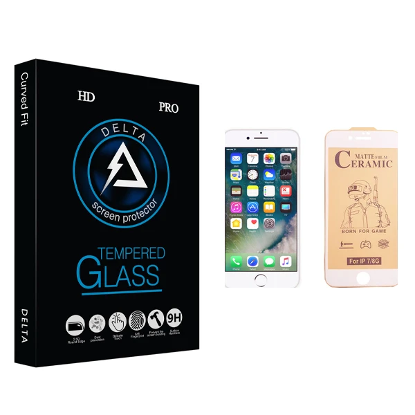 محافظ صفحه نمایش سرامیکی دلتا مدل HD مناسب برای گوشی موبایل اپل iPhone 7