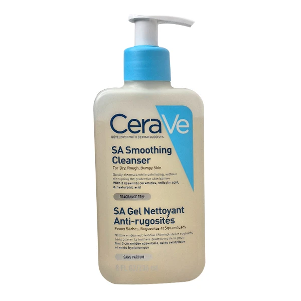 ژل شست‌وشوی صورت سراوی مدل SA Smoothing - Anti-rugosites مناسب برای انواع پوست حجم 236 میلی‌ لیتر