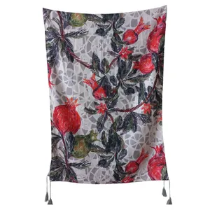 شال زنانه مدل شب یلدایی اناری پاییزه