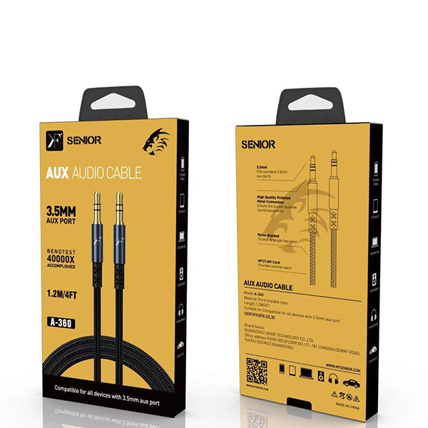 کابل Aux کی اف-سنیور مدل A-360 طول 1.2 متر