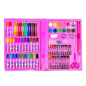 بسته لوازم تحریر مدل کرومی عروسکی کد 02 مجموعه 86 عددی