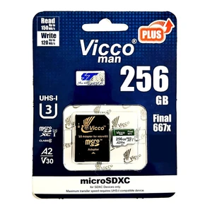 کارت حافظه microSDXC ویکومن مدل Final 667X کلاس 10 استاندارد UHS-I U3 سرعت 90MBps ظرفیت 256 گیگابایت به همراه خشاب