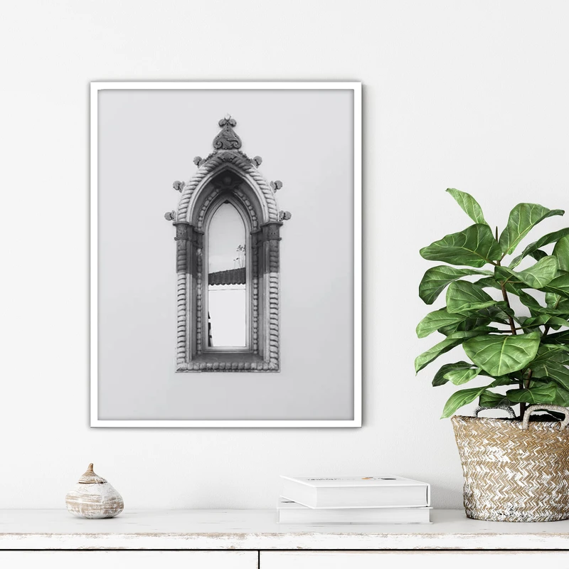 تابلو آتریسا طرح اماکن دیدنی جهان مدرن مدل ATFBW60 فریم سفید