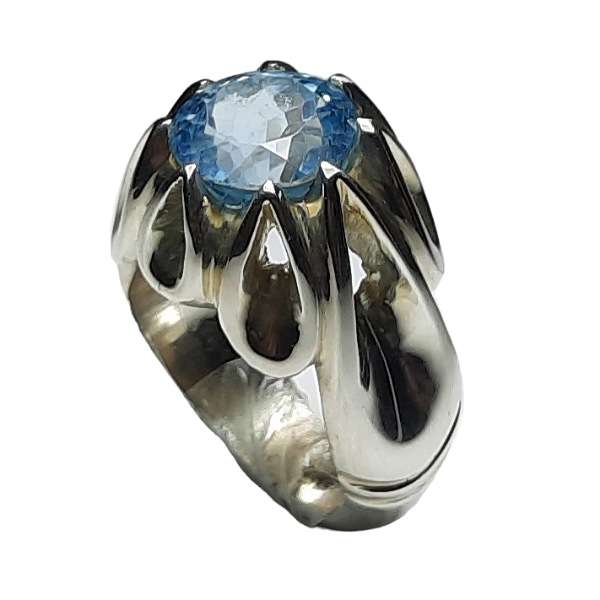 انگشتر نقره مردانه مدل توپاز اسکای سویس انگشتر نقره مردانه مدل توپاز اسکای سویس