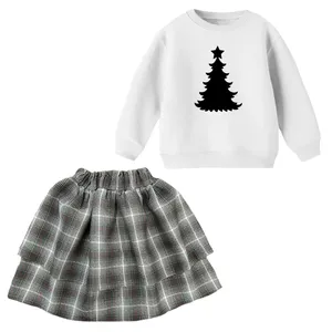 ست بلوز و دامن دخترانه مدل درخت کریسمس