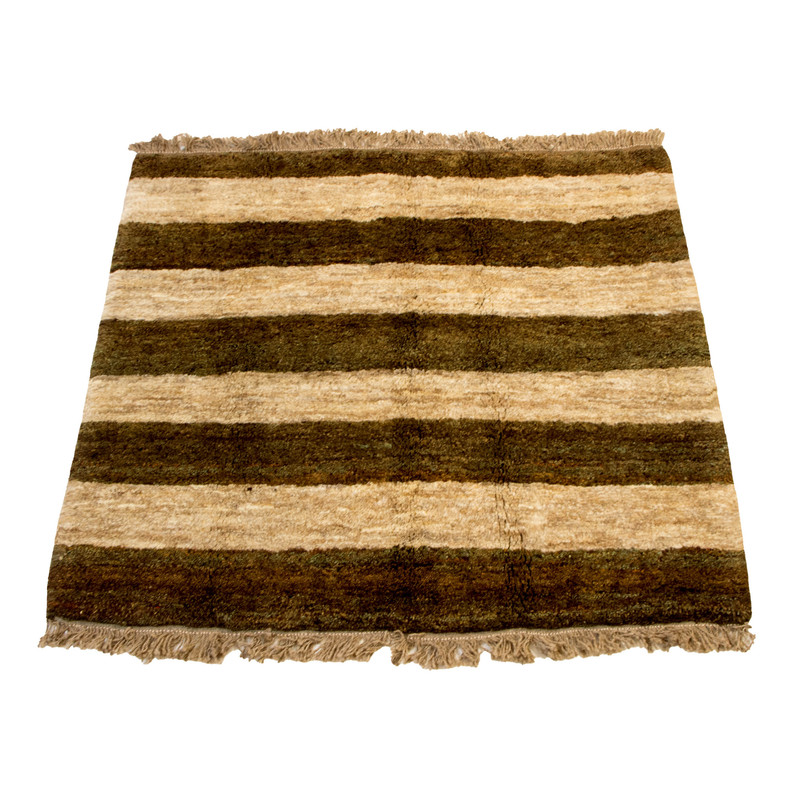 گبه دستباف یک و نیم متری فرش چمن رخ مدل مدرن کد 261344