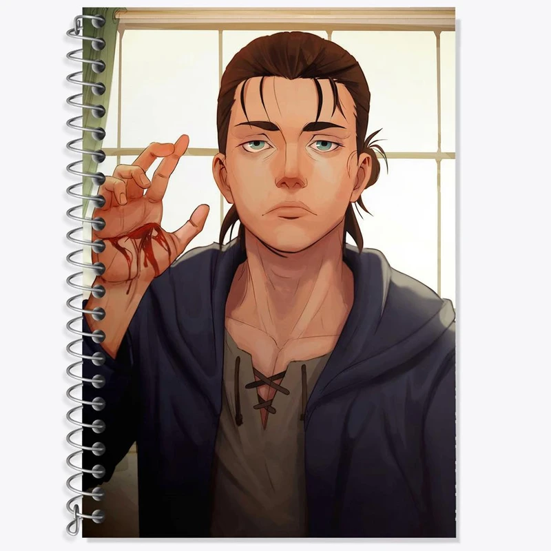 دفتر لغت 50 برگ خندالو مدل ارن یگر انیمه اتک آن تایتان کد 13245