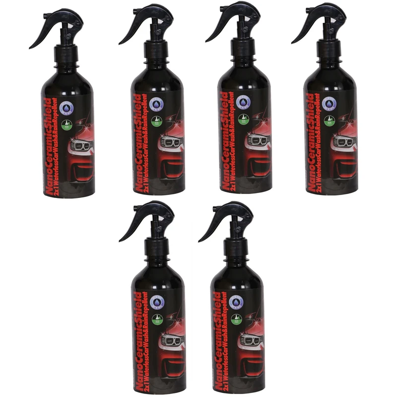 اسپری محافظ فوق آبگریز خودرو شرکت دانش بنیان آرامید یزد مدل نانوسرامیک حجم 500 میلی لیتر بسته 6 عددی