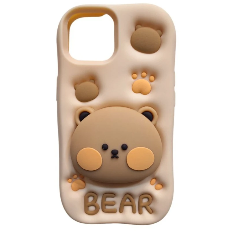 کاور طرح عروسک سیلیکون پاک کنی مدل iphone15 مناسب برای گوشی موبایل اپل Iphone 15