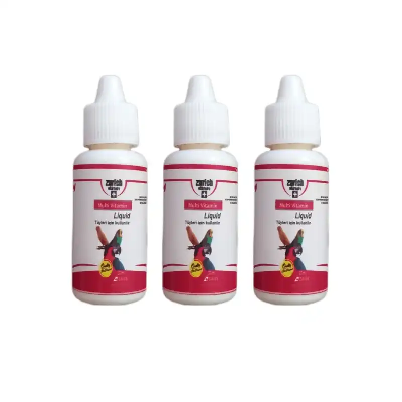 قطره مولتی ویتامین پرندگان زوریخ کد Z03 حجم 90 میلی لیتر مجموعه 3 عددی