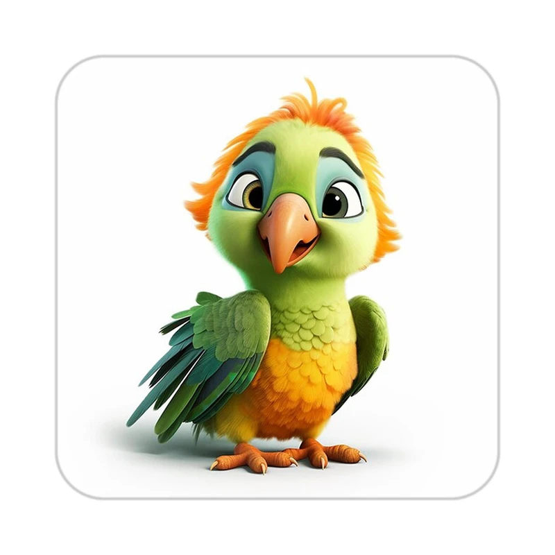 زیر لیوانی کاکتی طرح حیوانات کارتونی مدل mp28015