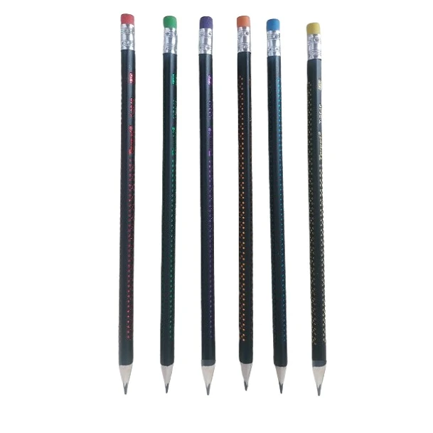 مداد مشکی مدل پاک کن دار طرح ستاره بسته 6 عددی