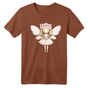 تی شرت آستین کوتاه بچگانه مدل دخترک و فرشته کد 15