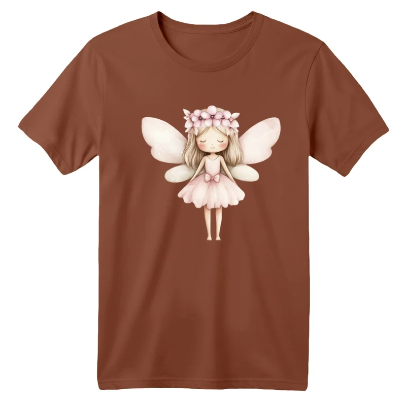 تی شرت آستین کوتاه بچگانه مدل دخترک و فرشته کد 15