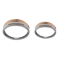 ست حلقه طلا 18 عیار زنانه و مردانه مایا ماهک مدل MR1363