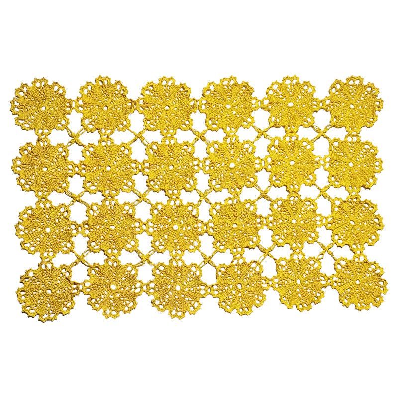 رومیزی قلاب بافی مدل باغ گل