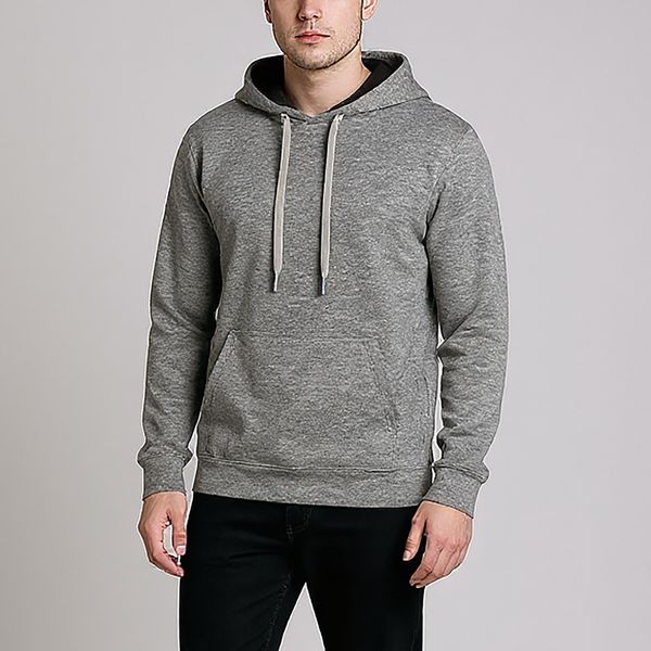 هودی مردانه آر اِن اِس مدل 12102289 رنگ طوسی