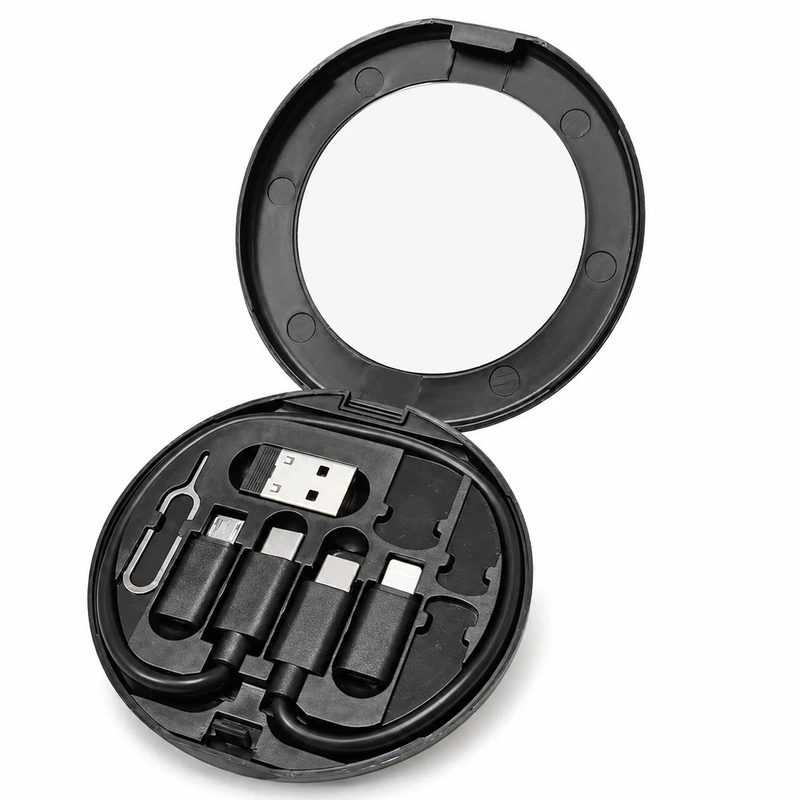 کابل تبدیل USB-C/USB به Lightning/USB-C/Micro USB هاردرون مدل TCRA 1600 طول 0.3 متر