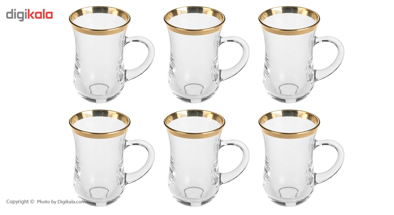 استکان پاشاباغچه مدل کی یف کد 55411 بسته 6 عددی