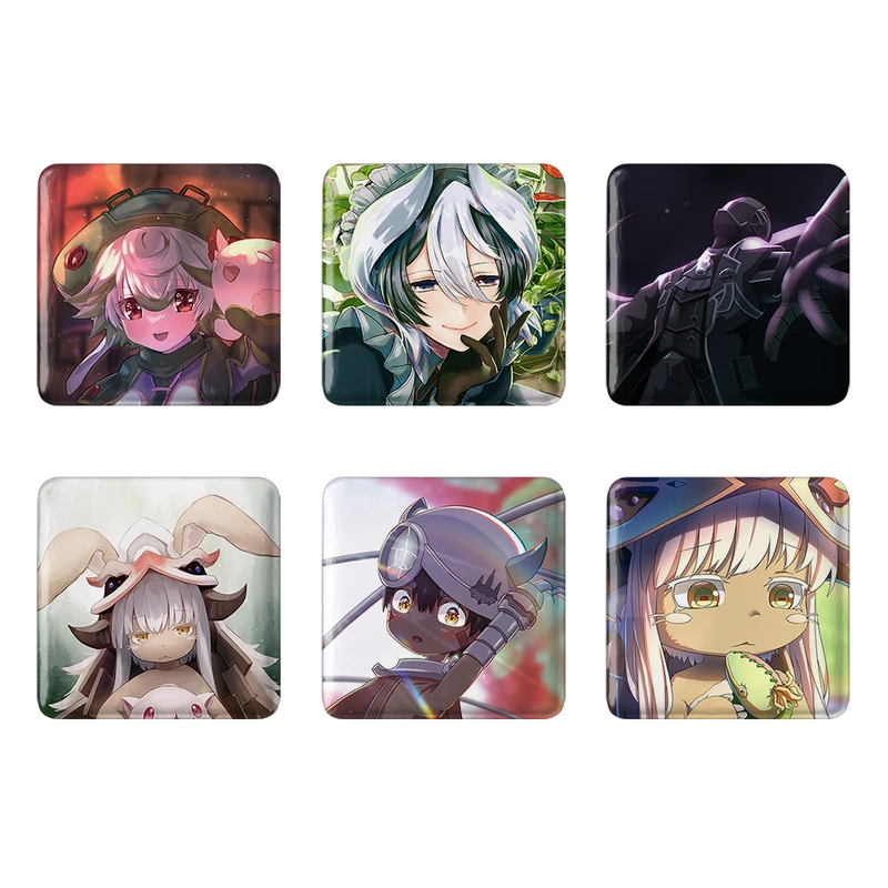 مگنت خندالو طرح انیمه ساخته شده در پرتگاه Made in Abyss کد 1532A مجموعه 6 عددی