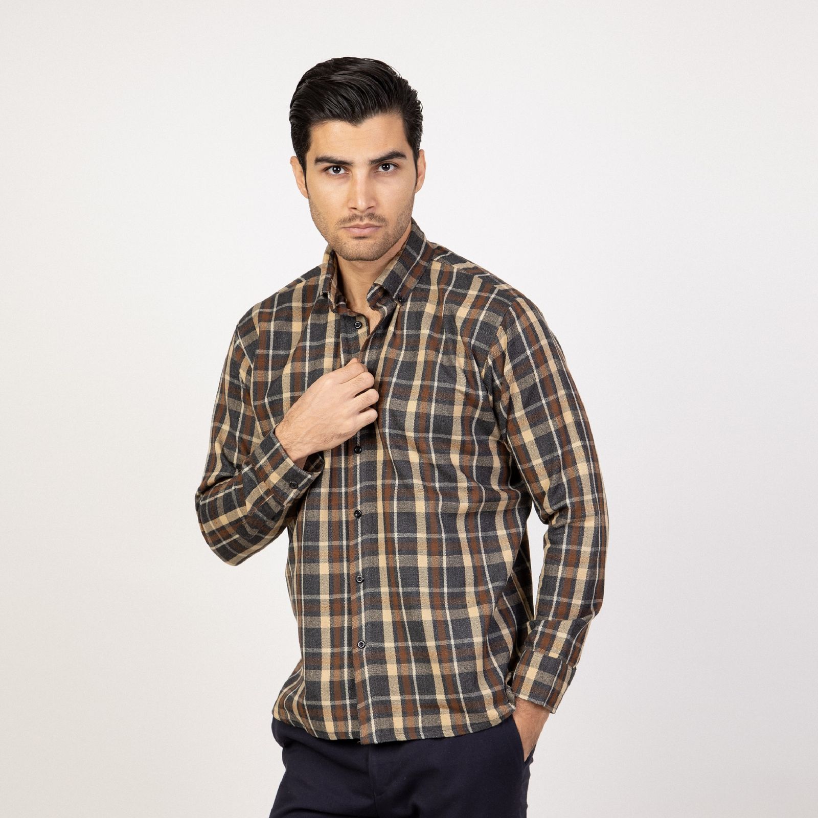 پیراهن آستین بلند مردانه باینت مدل 943-3 - - 5