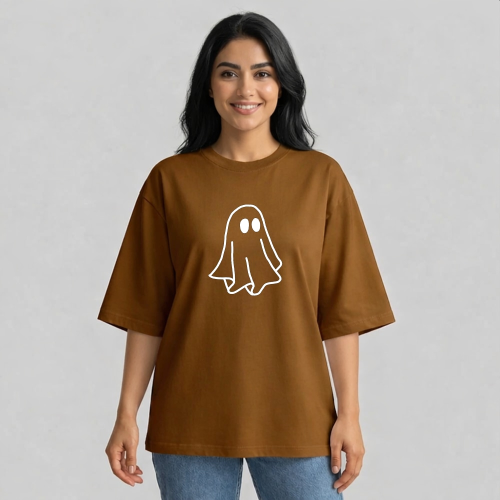 تی شرت آستین سه ربع زنانه مدل باکسی طرح روح کد 2 تی شرت آستین سه ربع زنانه مدل باکسی طرح روح کد 2