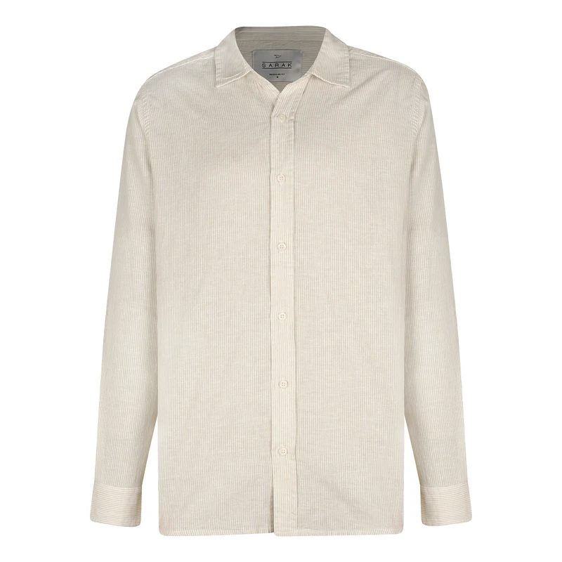 پیراهن آستین بلند یقه برگردان مردانه سارک مدل 1384444