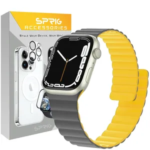 Sprig Silicone Magnetic Link GRY Strap For Apple Watch Ultra / Ultra 2 49mm