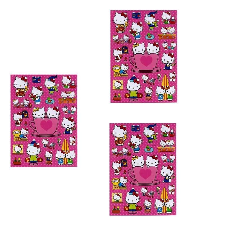 استیکر کودک مدل گربه کد AP_172B بسته 3 عددی