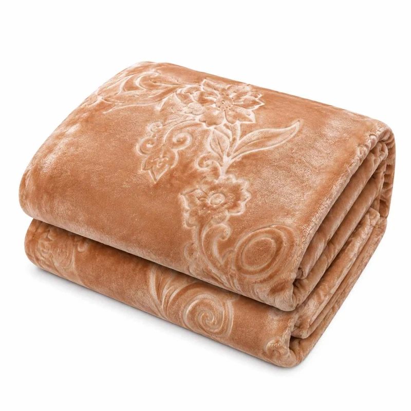 پتو 2 نفره نساجی لاله مهرگان مدل الوان طرح گل سایز 230x210 سانتی‌متر