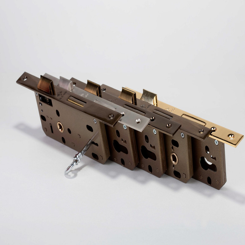 قفل در سرویس ناکو مدل سایلنت نقره ای