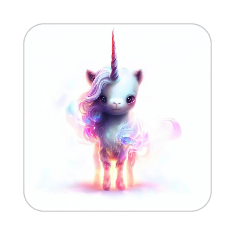 زیر لیوانی کاکتی طرح اسب تک شاخ و یونیکورن مدل mp32817