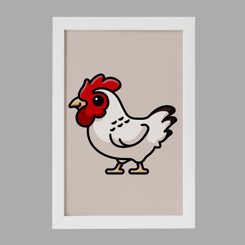 تابلو خندالو مدل حیوانات بامزه خروس کد 28193