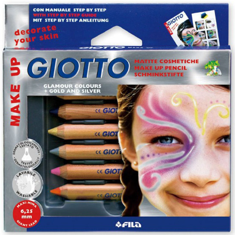 مداد گریم 6 رنگ جیوتو مدل Glamour