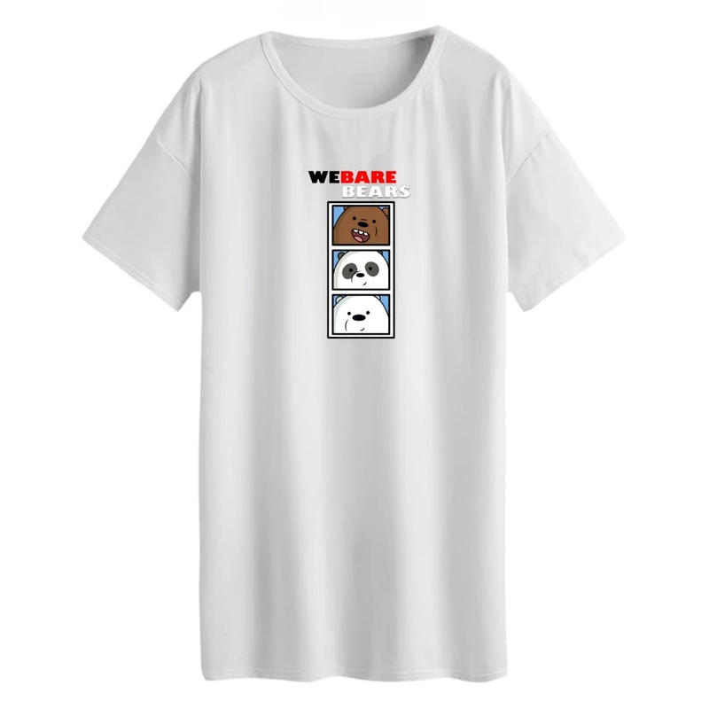 تی شرت لانگ زنانه مدل سه خرس خندان