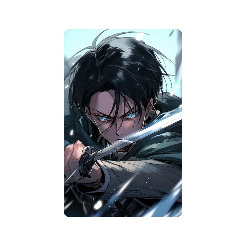 استیکر کارت مدل انیمه طرح اتک ان تایتان لیوای آکرمن attack on titan Levi Ackermann کد 5415
