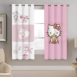 پرده نیروانا طرح گربه کودک مدل مخمل کد 4119 سایز 140×200 سانتی متر