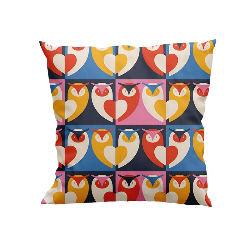 کوسن پاد آفرین مدل قلب و جغدها کد DKK645