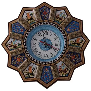 ساعت دیواری خاتم کاری مدل خورشیدی کد A015