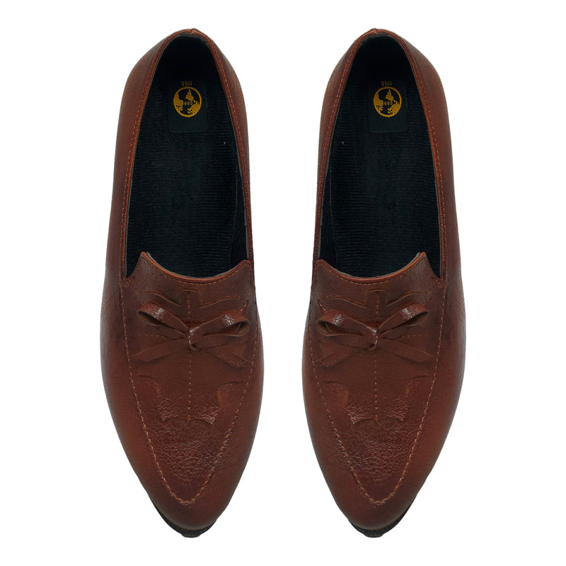 کفش زنانه سیی مدل چرم برگی کد 1861