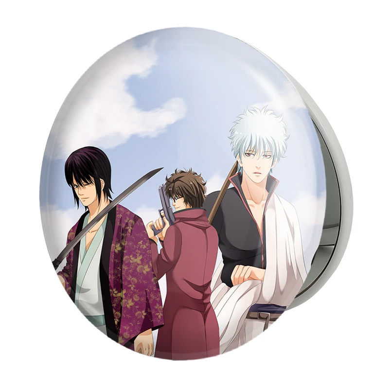 آینه جیبی خندالو طرح گینتوکی و شینوسکه و دوستان انیمه گینتاما مدل تاشو کد 12949 