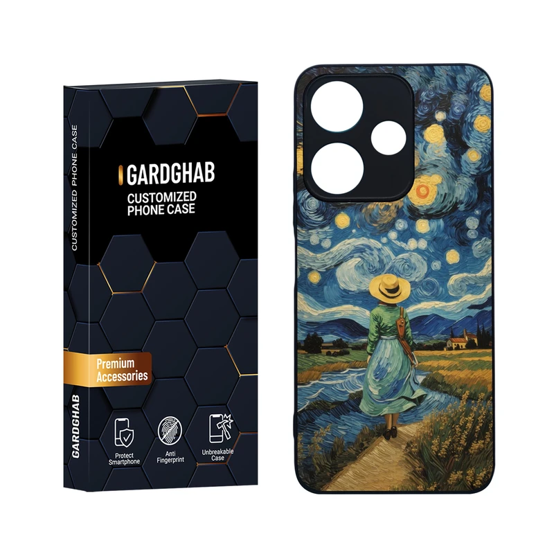 کاور گارد قاب مدل هنری مناسب برای گوشی موبایل شیائومی Redmi 13 4G / Poco M6 4G