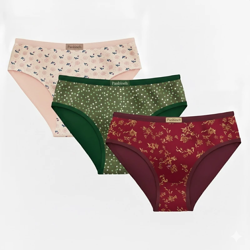 شورت زنانه پنبینه مدل نخ پنبه بسته 3 عددی