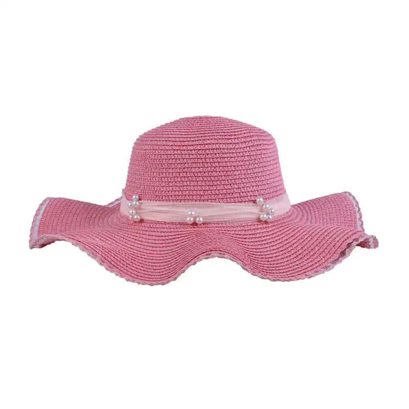 کلاه حصیری مدل لبه پهن پاپیون دار