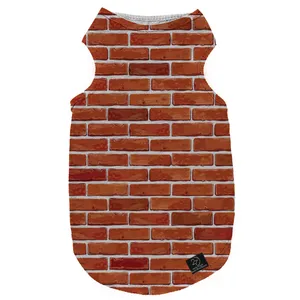 لباس سگ و گربه 27 طرح Red Brick Wall کد MH711 سایز S
